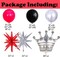 Red and Black Silver Balloon Arch Garland kit 150Pcs Red and Black Latex Chrome Silver and Crown Star Mylar Balloons for Birthday Graduation Party Decorations (Red Black Silver)